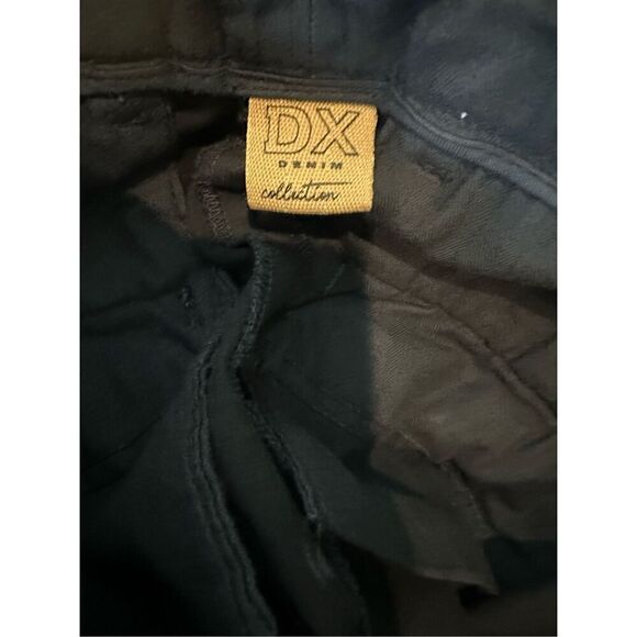 Made in Italy Dixie Denim Collection Extra Wide Leg Cotton Trousers Pants in Nig - Picture 7 of 8